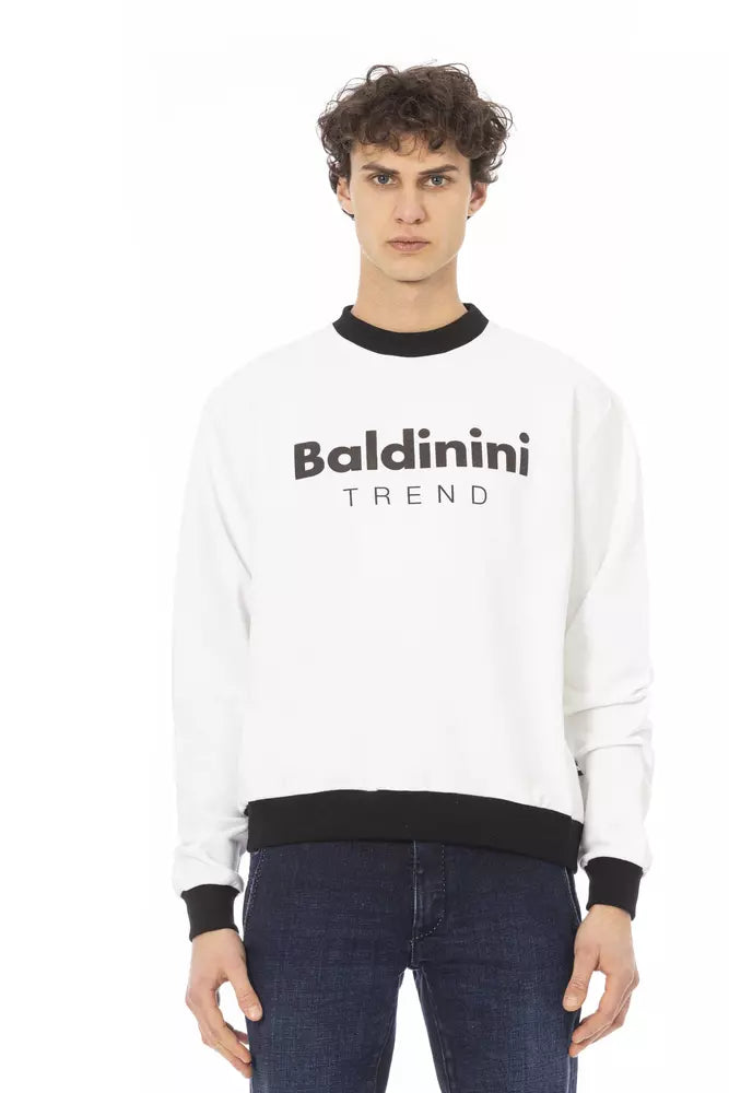 Baldinini Trend White Cotton Men Men's Sweater
