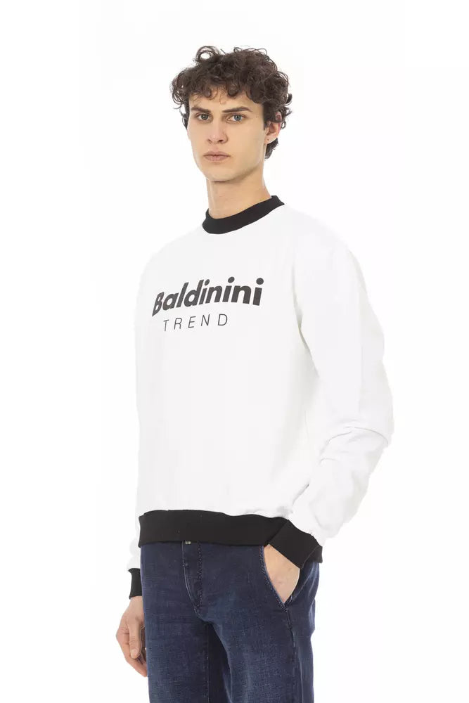 Baldinini Trend White Cotton Men Men's Sweater