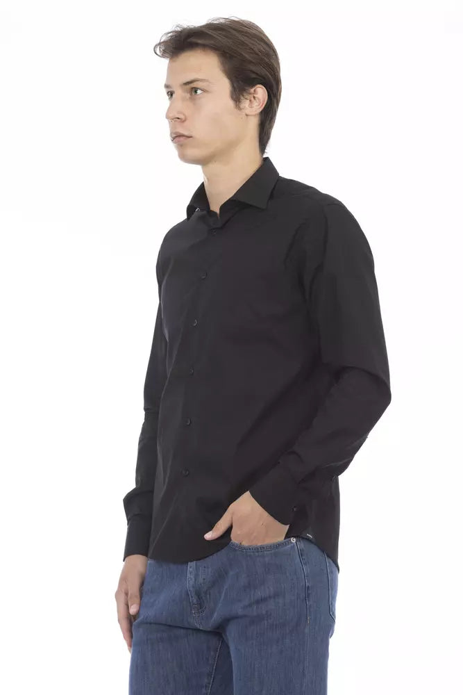 Baldinini Trend Black Cotton Men Men's Shirt