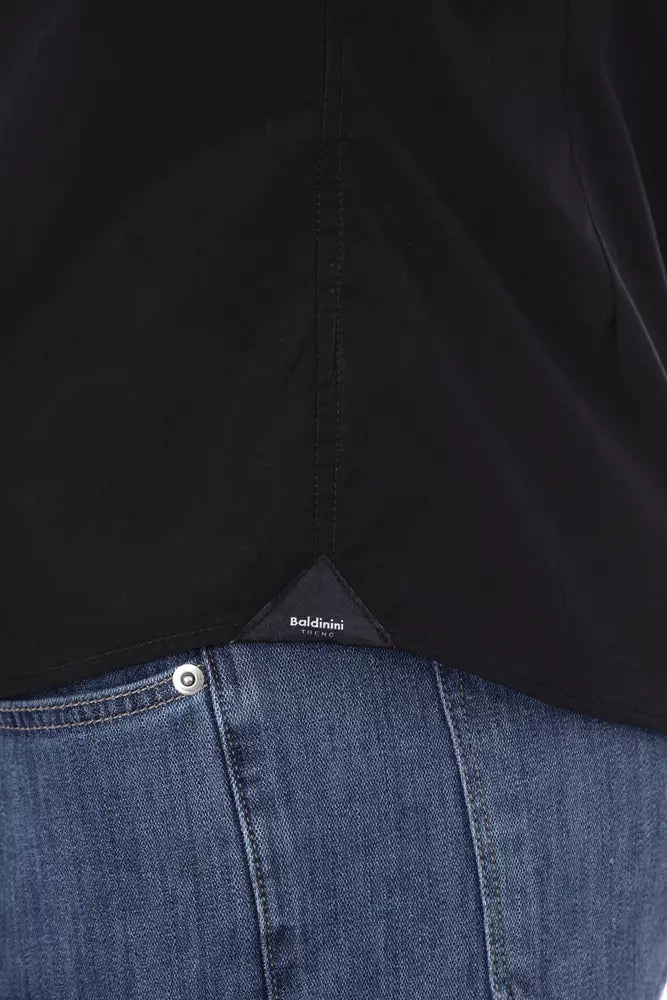 Baldinini Trend Black Cotton Men Men's Shirt