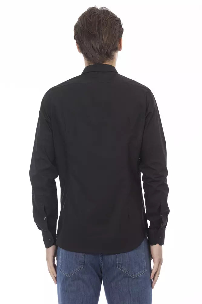 Baldinini Trend Black Cotton Men Men's Shirt