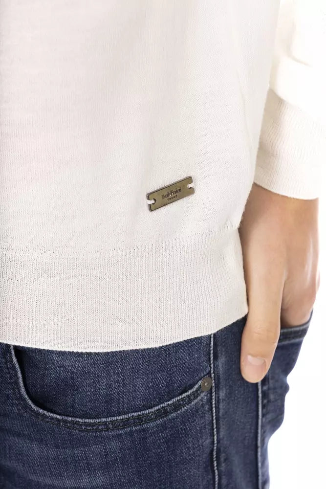 Baldinini Trend White Fabric Men Men's Sweater