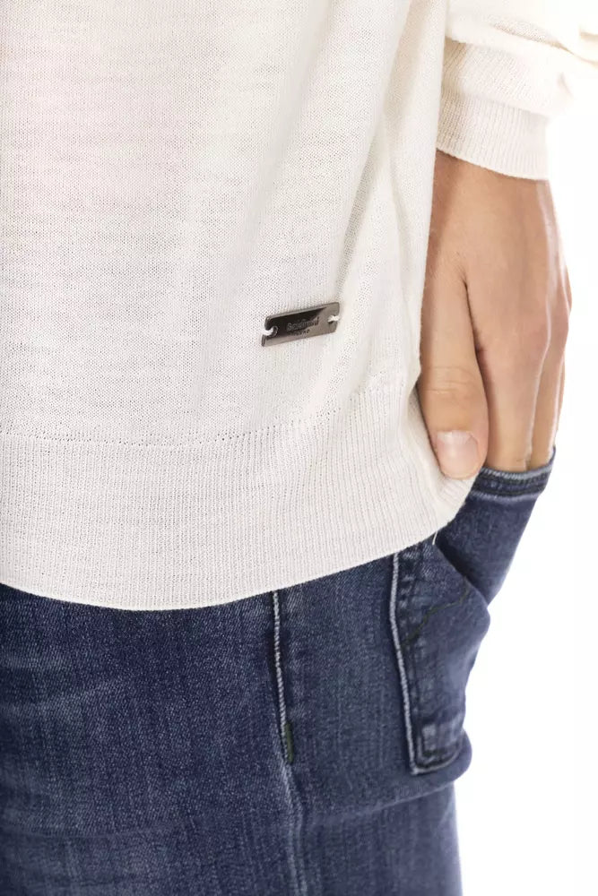 Baldinini Trend White Fabric Men Men's Sweater