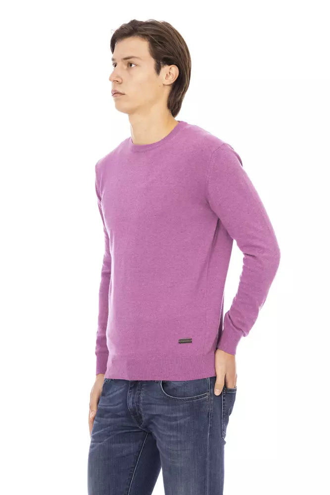 Baldinini Trend Purple Wool Men Men's Sweater