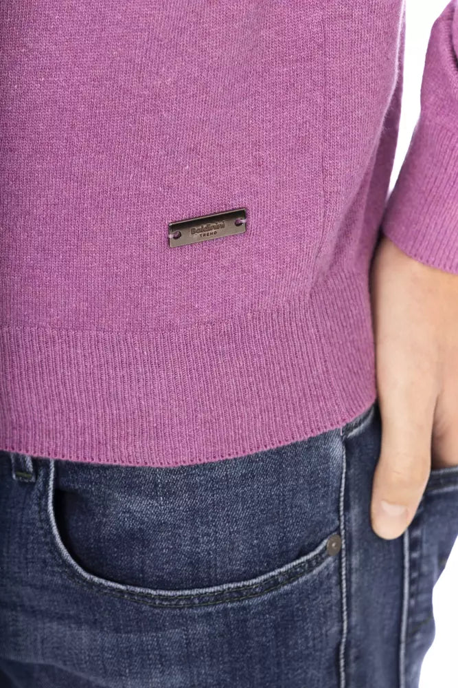 Baldinini Trend Purple Wool Men Men's Sweater