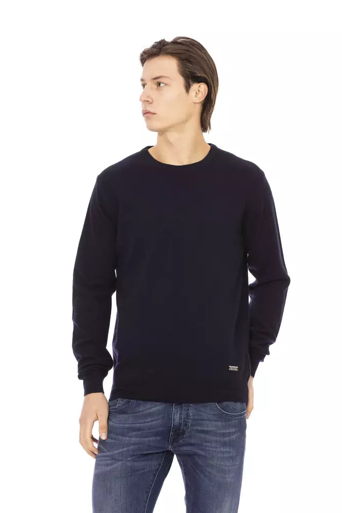 Baldinini Trend Blue Wool Men Men's Sweater