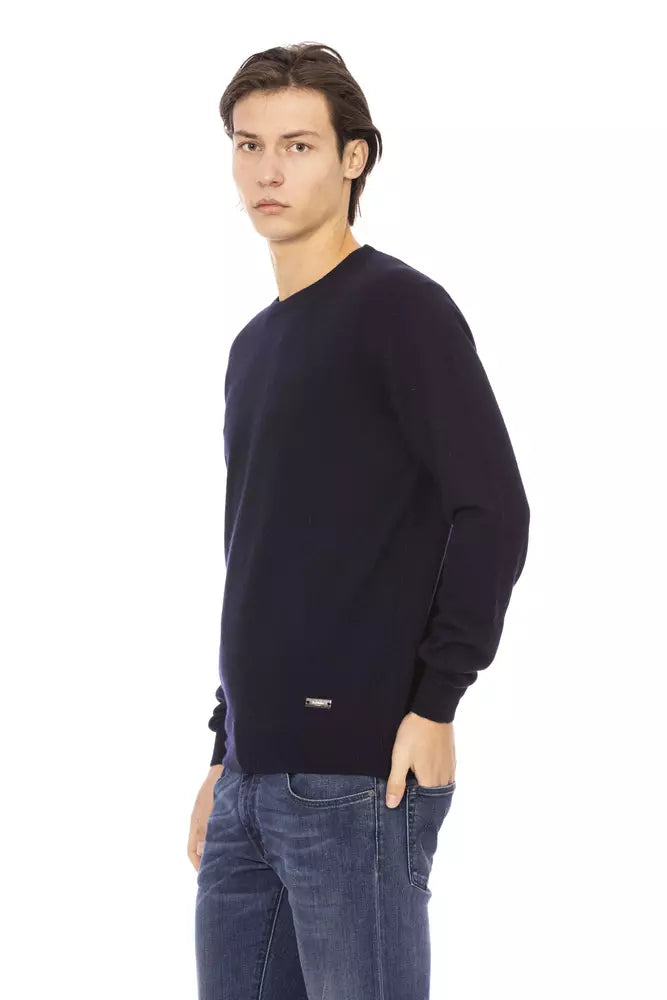 Baldinini Trend Blue Wool Men Men's Sweater