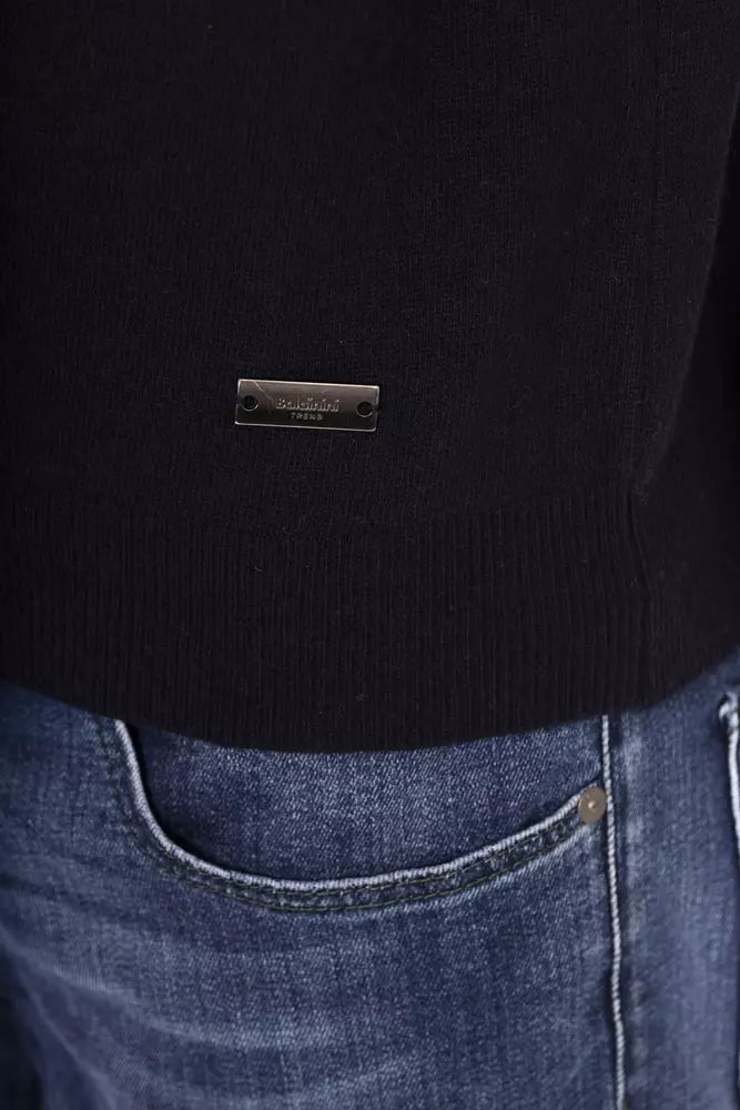 Baldinini Trend Blue Wool Men Men's Sweater