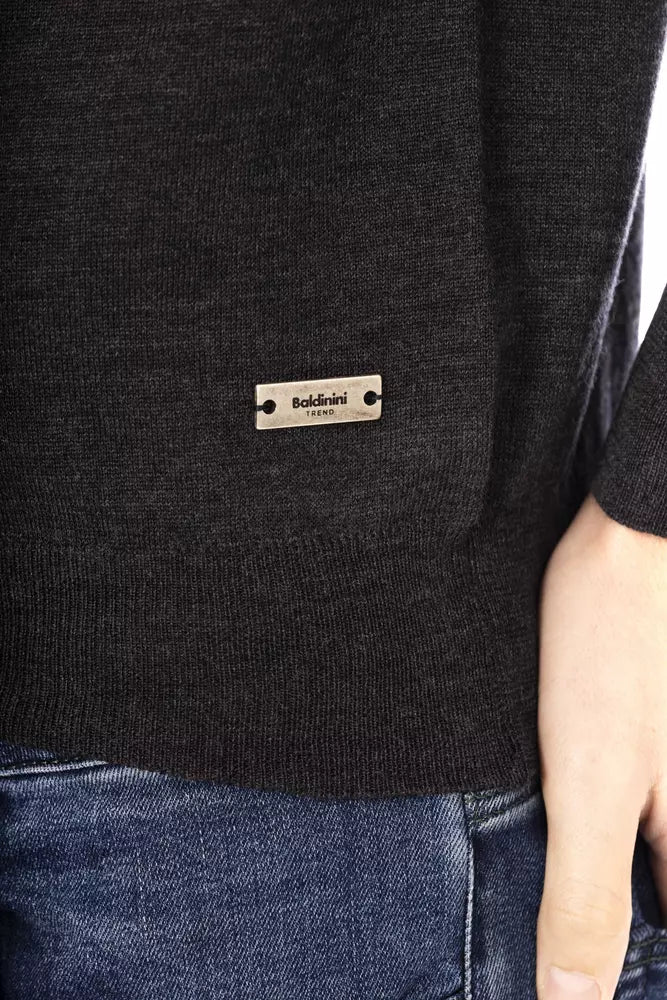 Baldinini Trend Gray Fabric Men Men's Sweater
