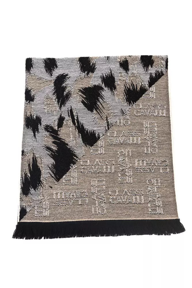 Cavalli Class Beige Wool Men Men's Scarf