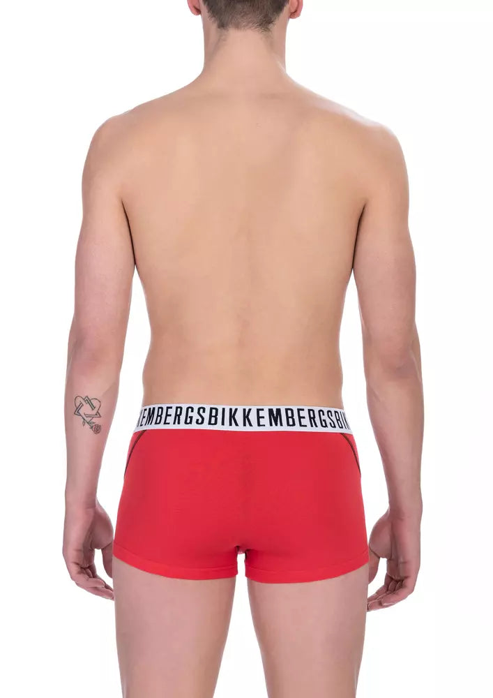 Bikkembergs Red Cotton Men's Underwear Trunk Men's Bi-Pack