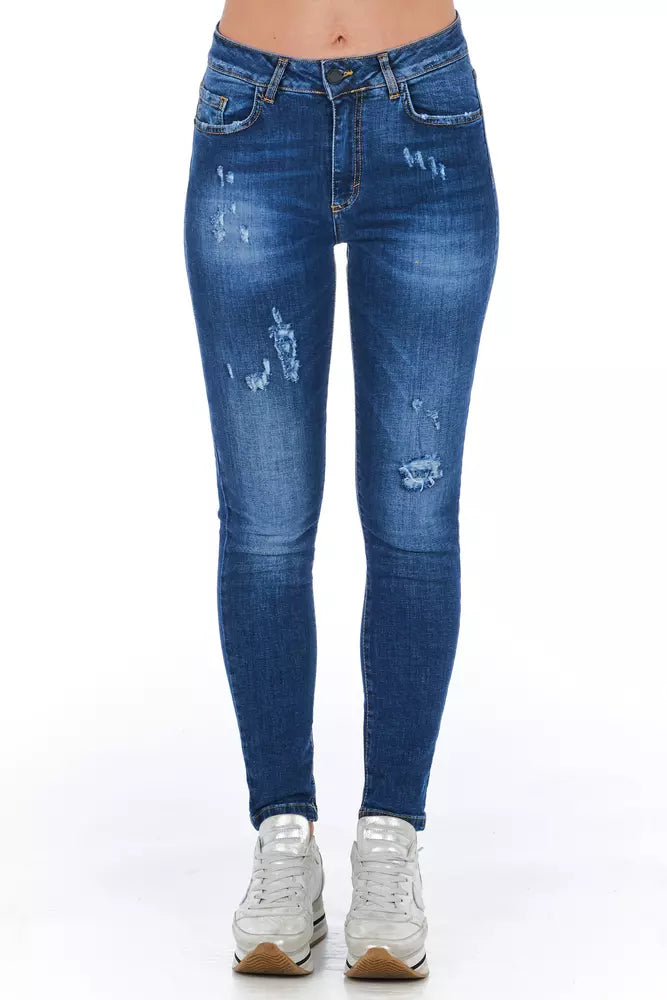 Frankie Morello Blue Other Fibres Women Women's Jeans