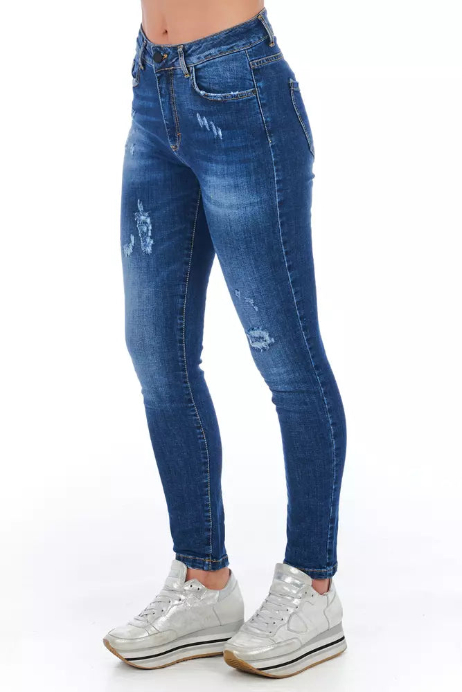 Frankie Morello Blue Other Fibres Women Women's Jeans