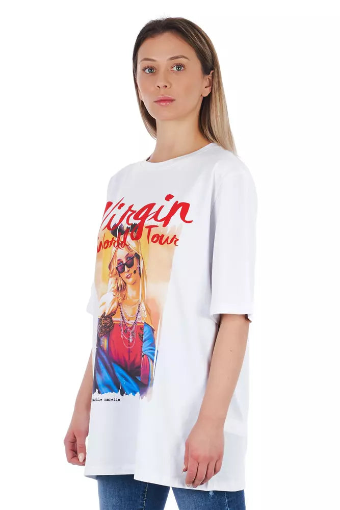 Frankie Morello White Cotton Women Women's T-Shirt