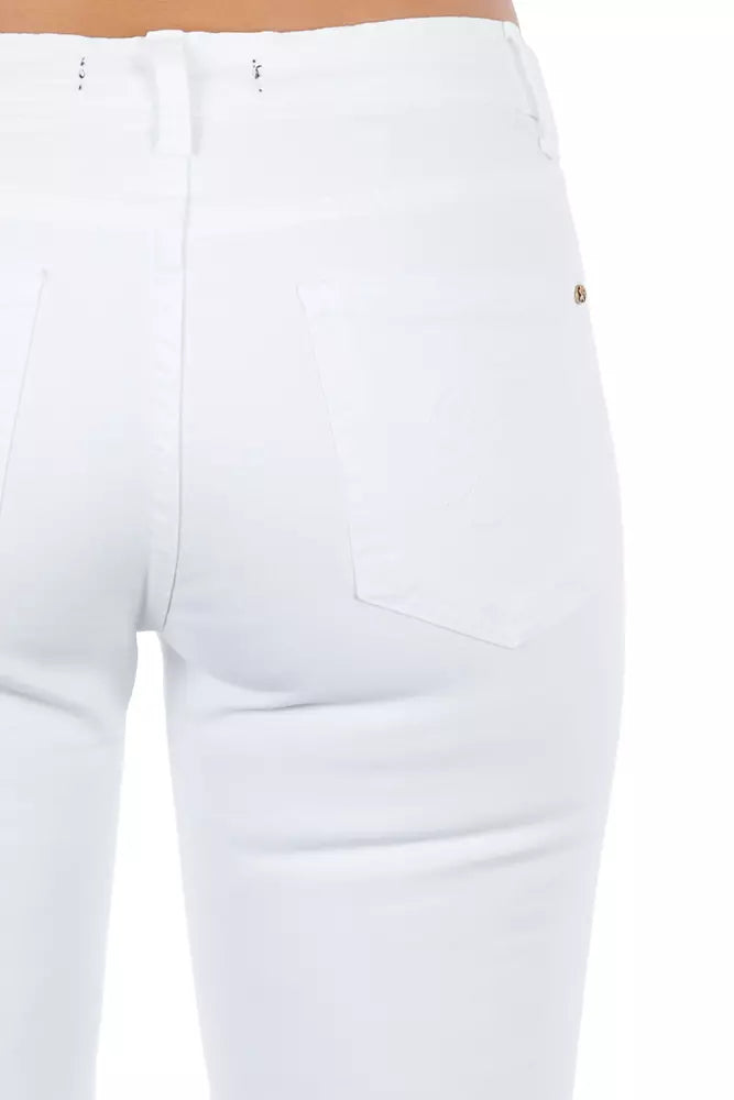 Frankie Morello White Cotton Women Women's Jeans
