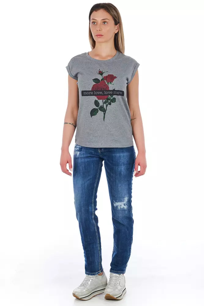 Frankie Morello Blue Cotton Women Women's Jeans
