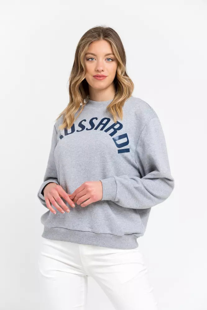 Trussardi Gray Cotton Women Women's Sweatshirt