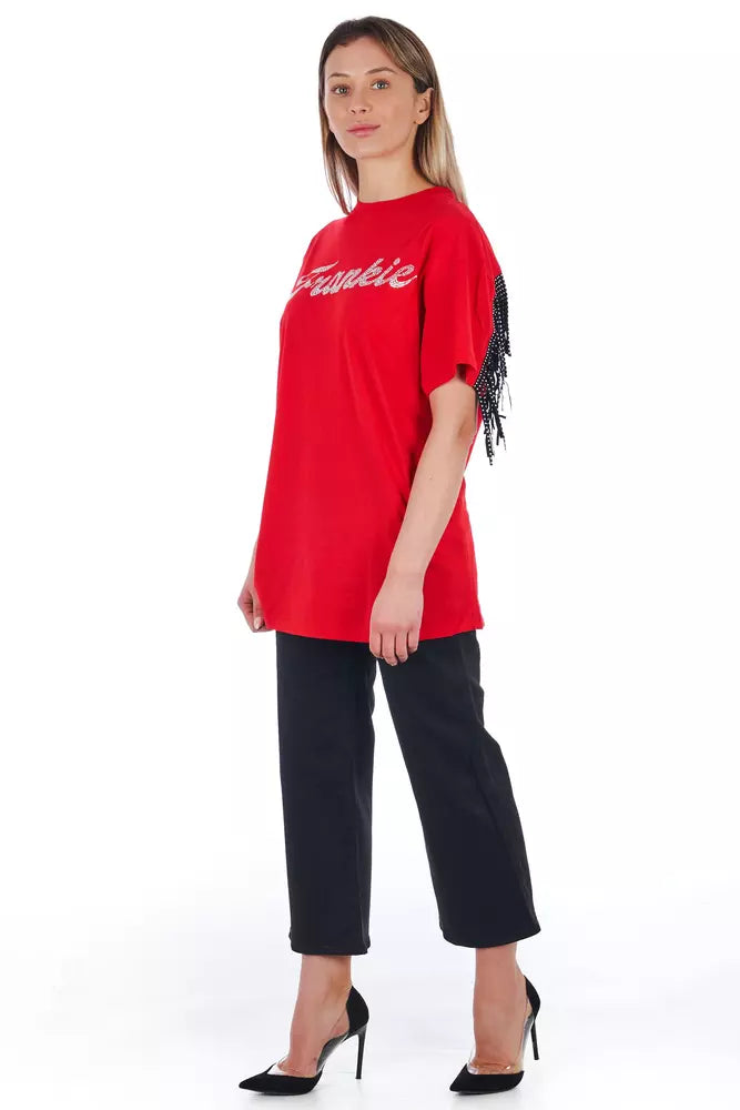 Frankie Morello Black Cotton Women Cropped Women's Trouser