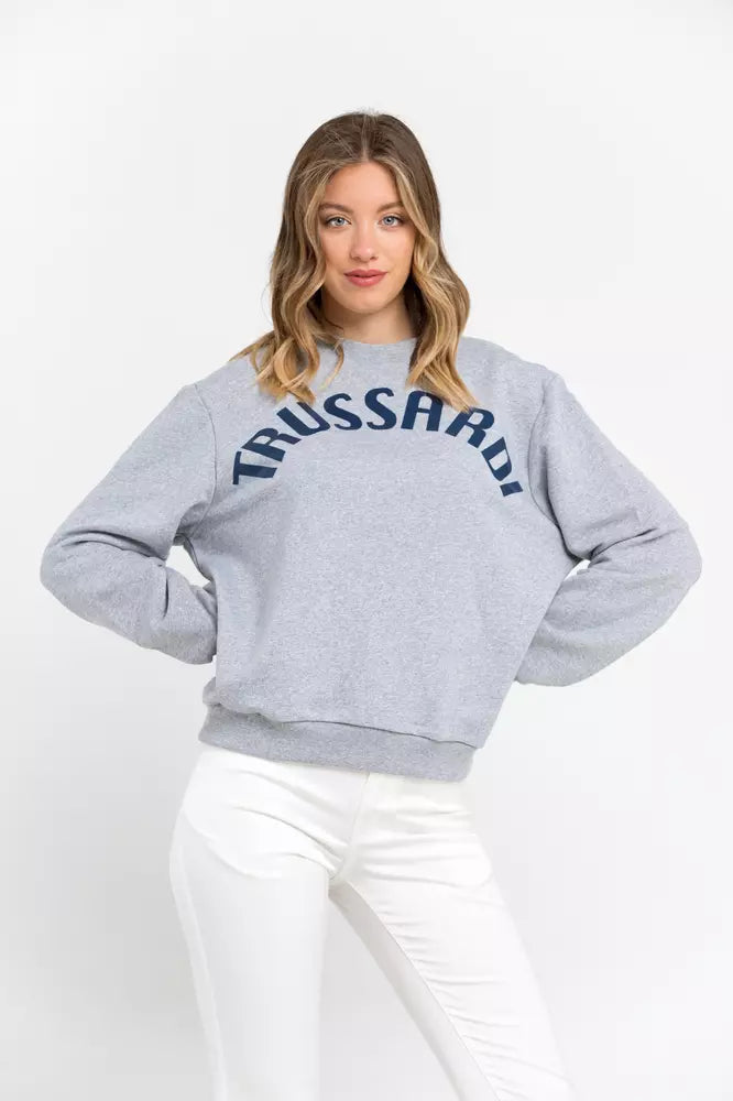 Trussardi Gray Cotton Women Women's Sweatshirt