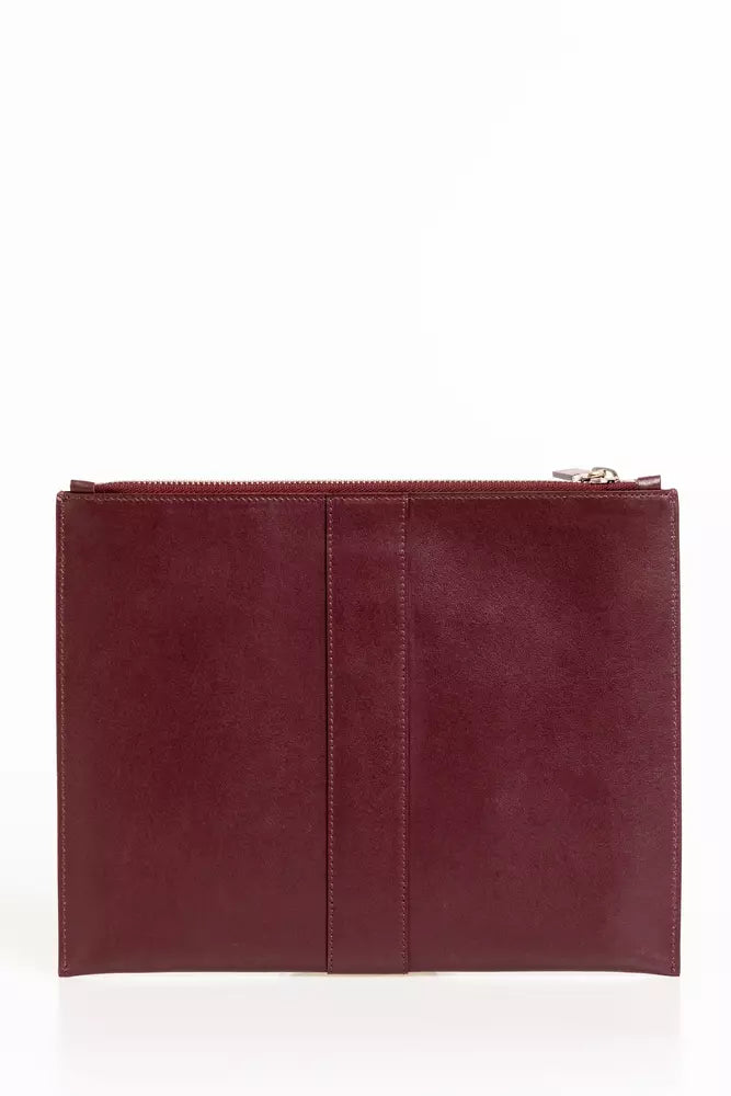 Trussardi Brown Leather Men Men's Clutch
