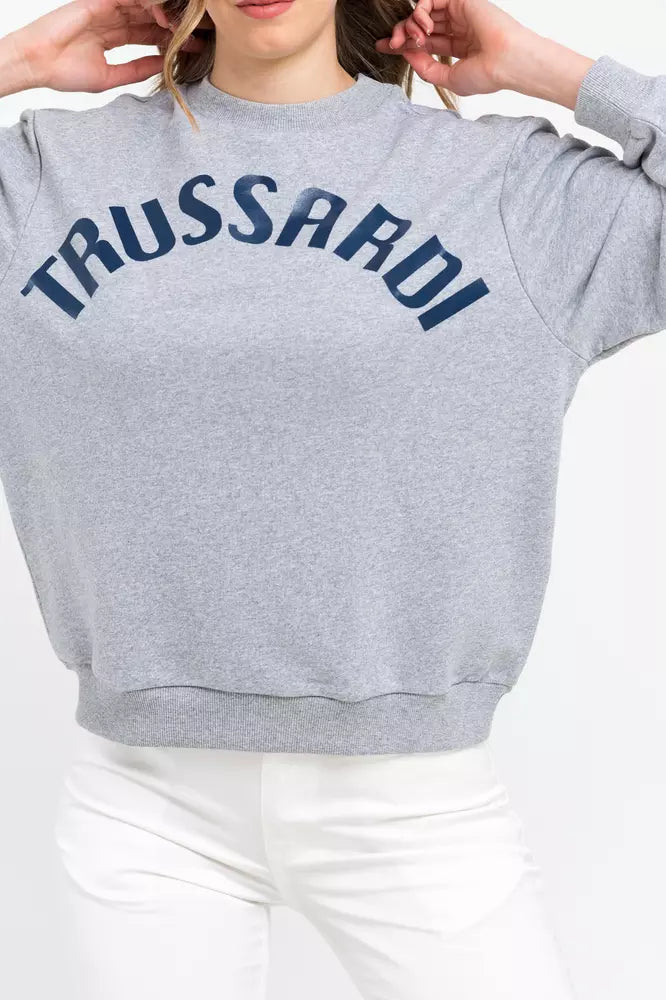 Trussardi Gray Cotton Women Women's Sweatshirt
