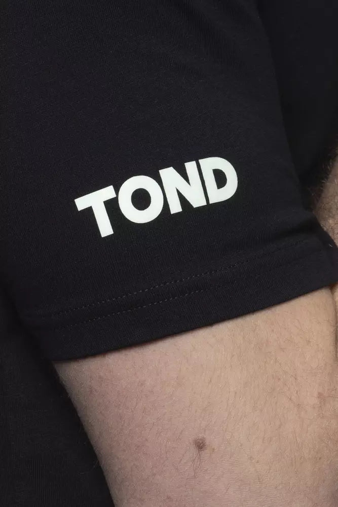 Tond Black Cotton Men's Men's T-Shirt