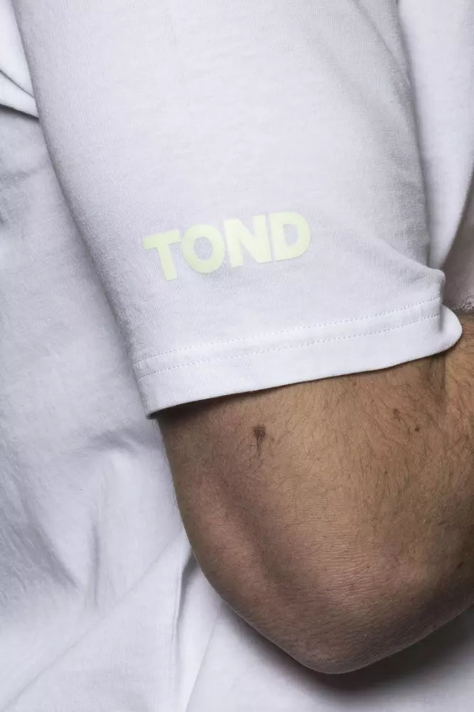 Tond White Cotton Men's Oversized Men's T-Shirt