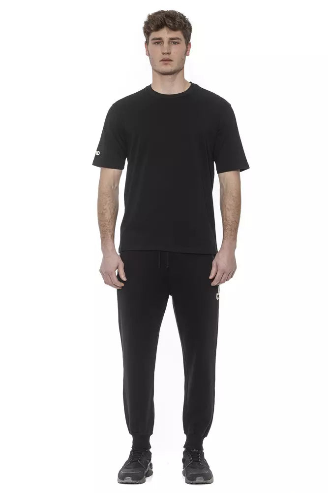 Tond Black Cotton Men's Men's T-Shirt
