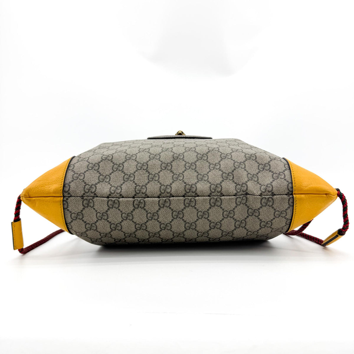 Gucci Neo Vintage Drawstring Gg Coated Canvas Brown Canvas Backpack Bag (Pre-Owned)
