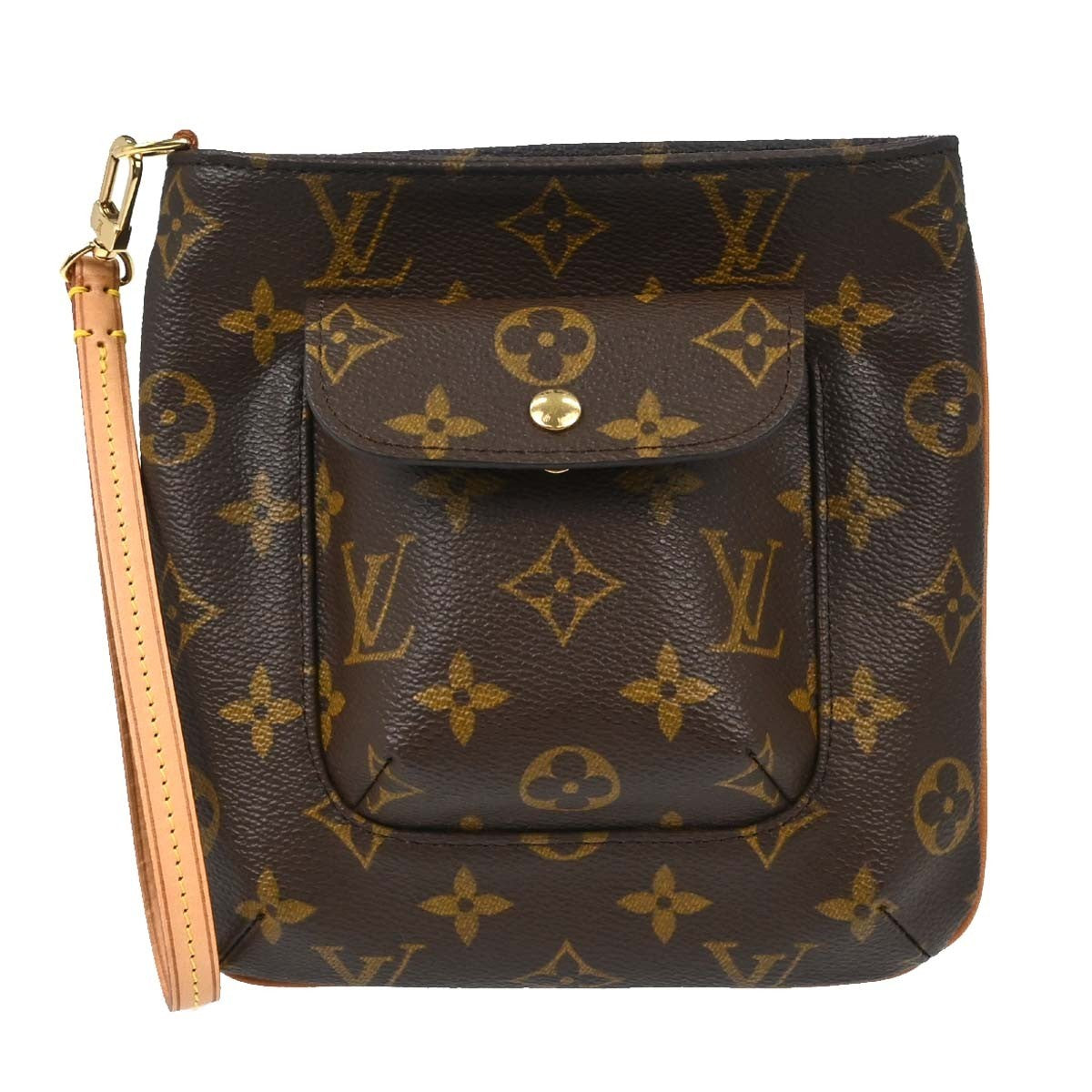 Louis Vuitton Partition Wristlet Clutch Monogram Canvas Brown Canvas Clutche & Pouche Bag (Pre-Owned)