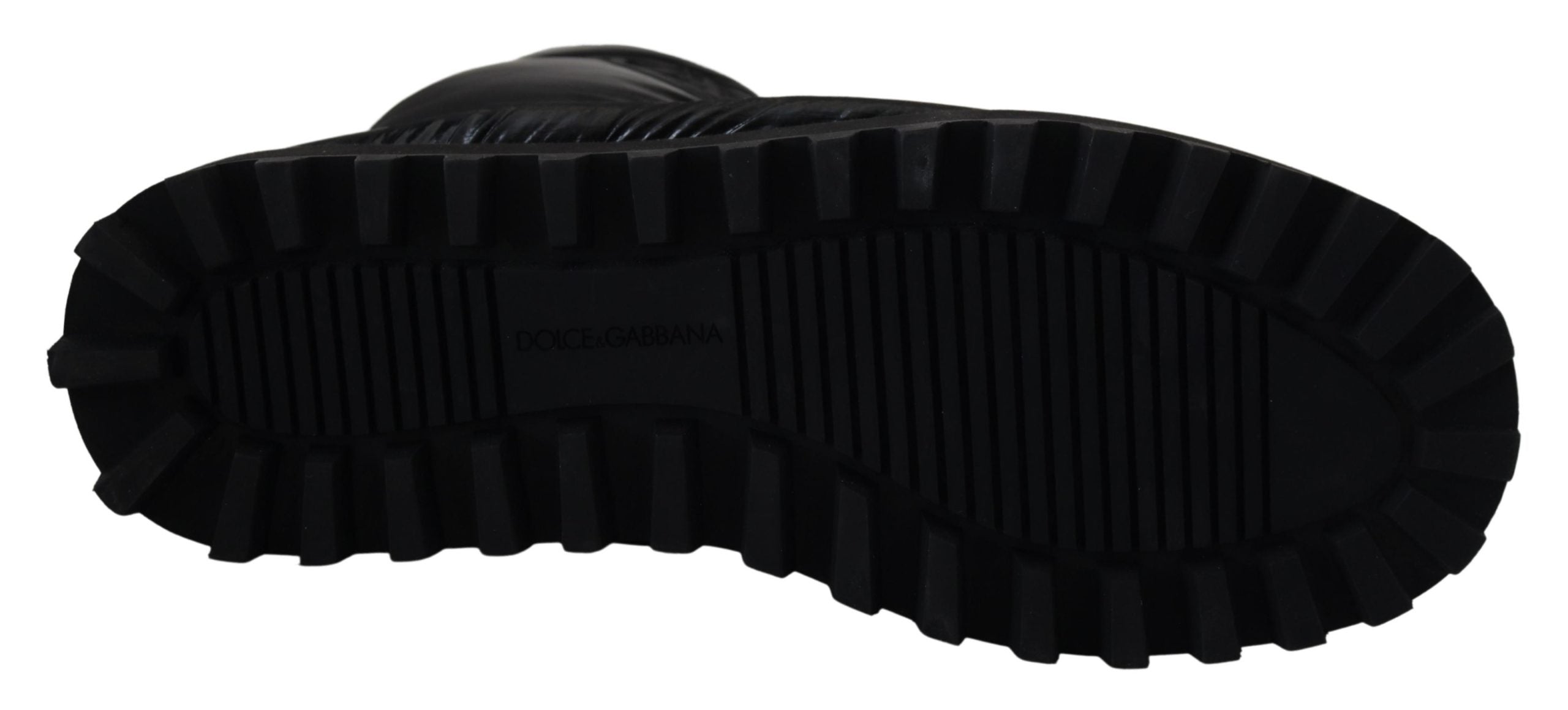 Dolce & Gabbana Elegant Mid-Calf Boots in Black Men's Polyester