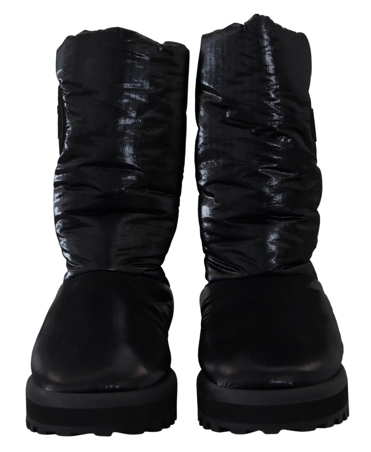 Dolce & Gabbana Black Boots Padded Mid Calf Winter Men's Shoes