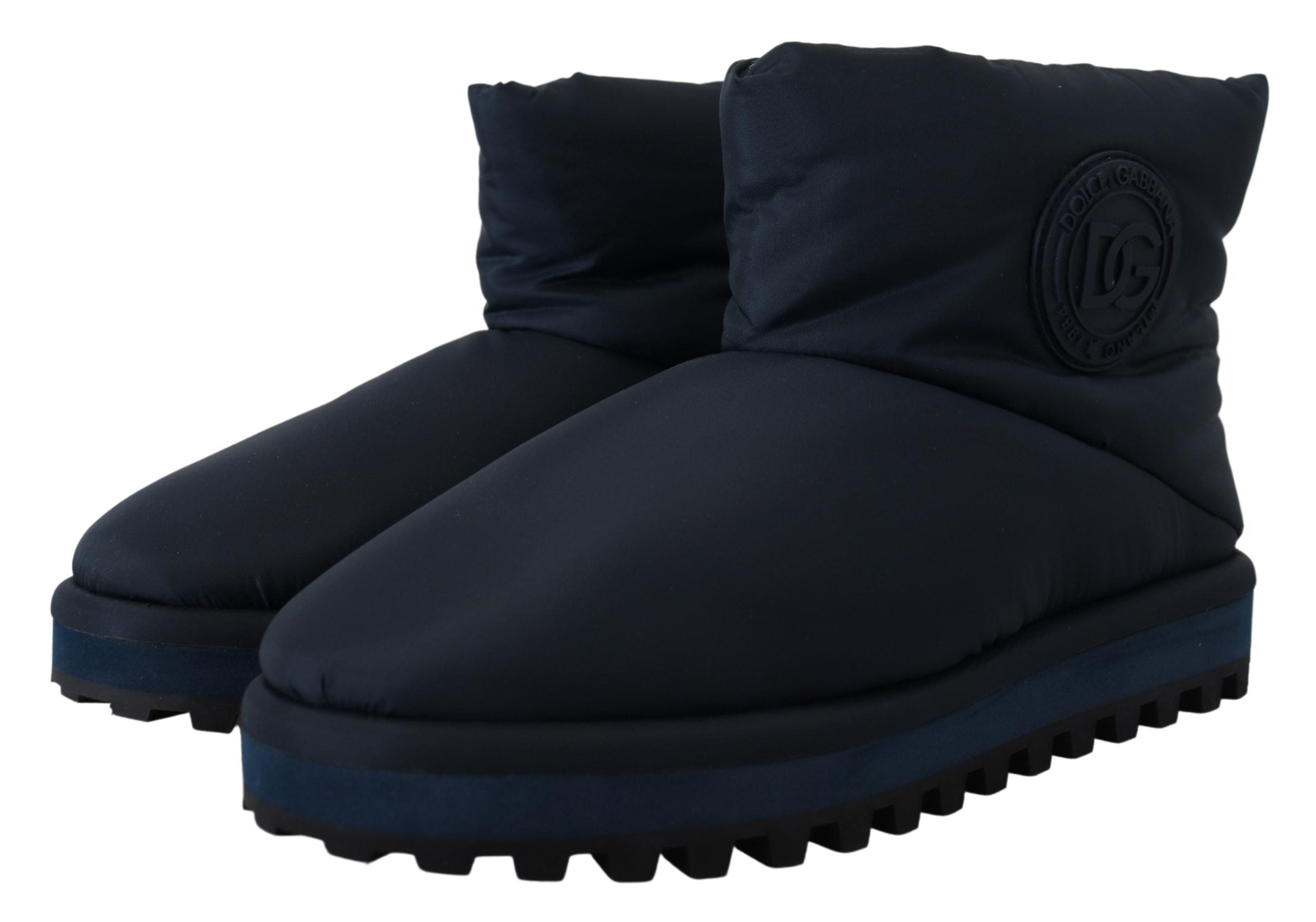 Dolce & Gabbana Elegant Ankle Height Blue Boots for Sophisticated Men's Style