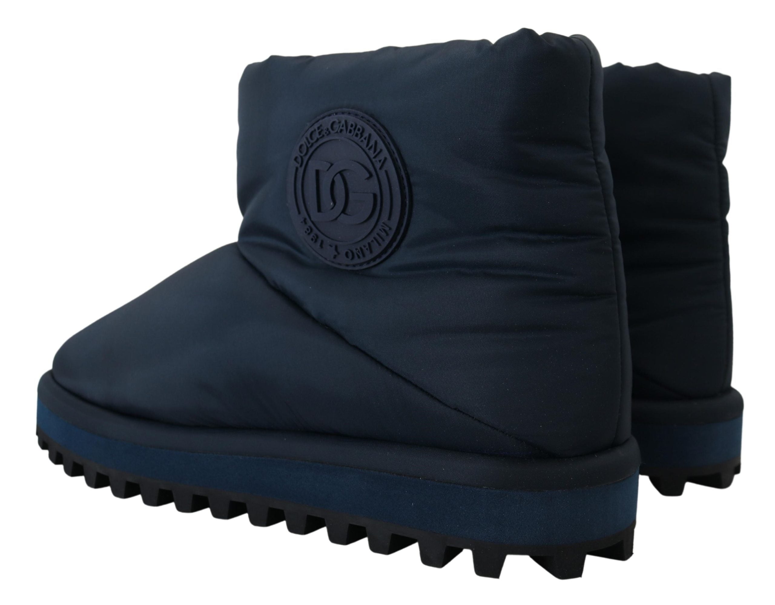 Dolce & Gabbana Elegant Ankle Height Blue Boots for Sophisticated Men's Style