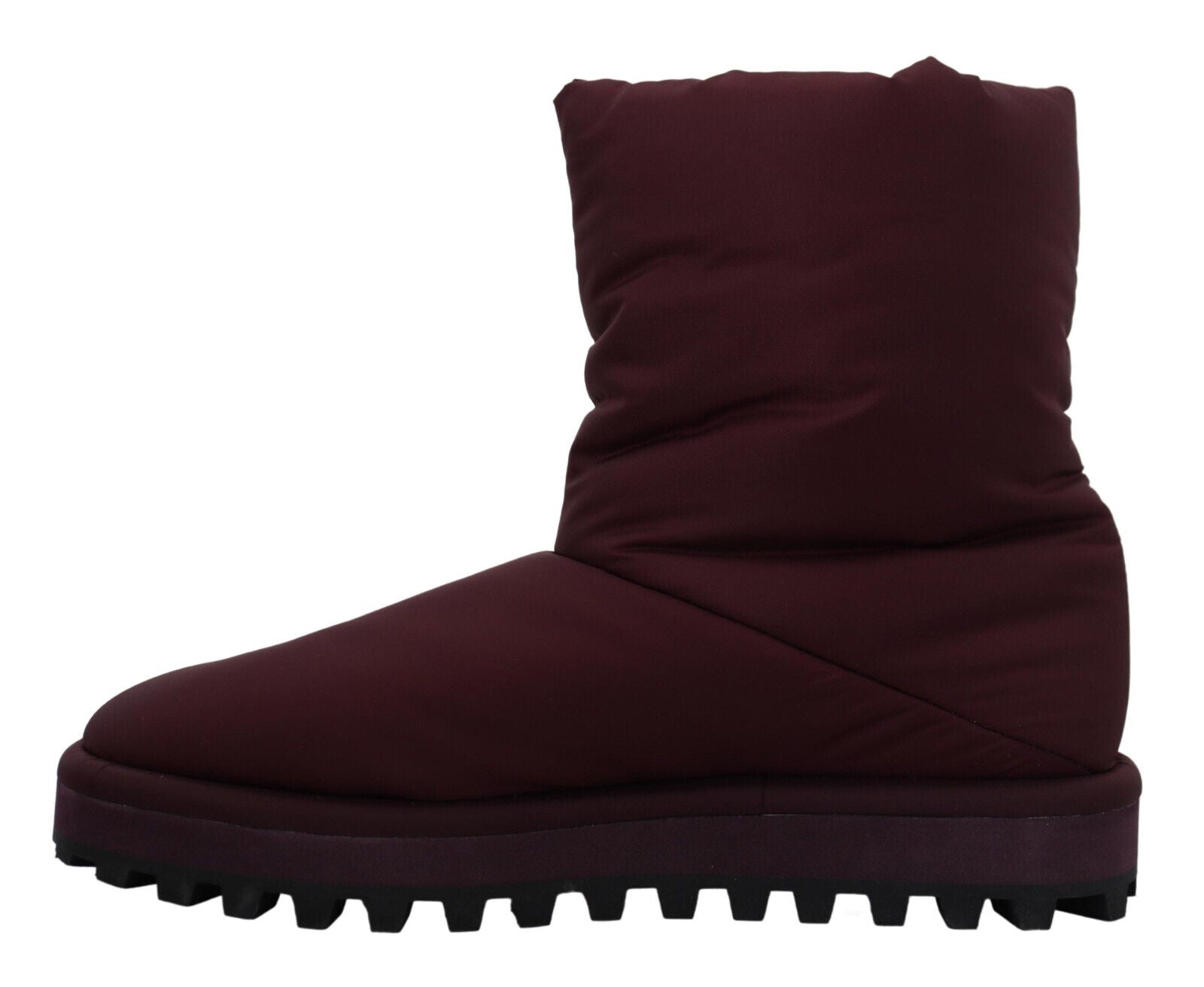 Dolce & Gabbana Bordeaux Nylon Boots Padded Mid Men's Shoes