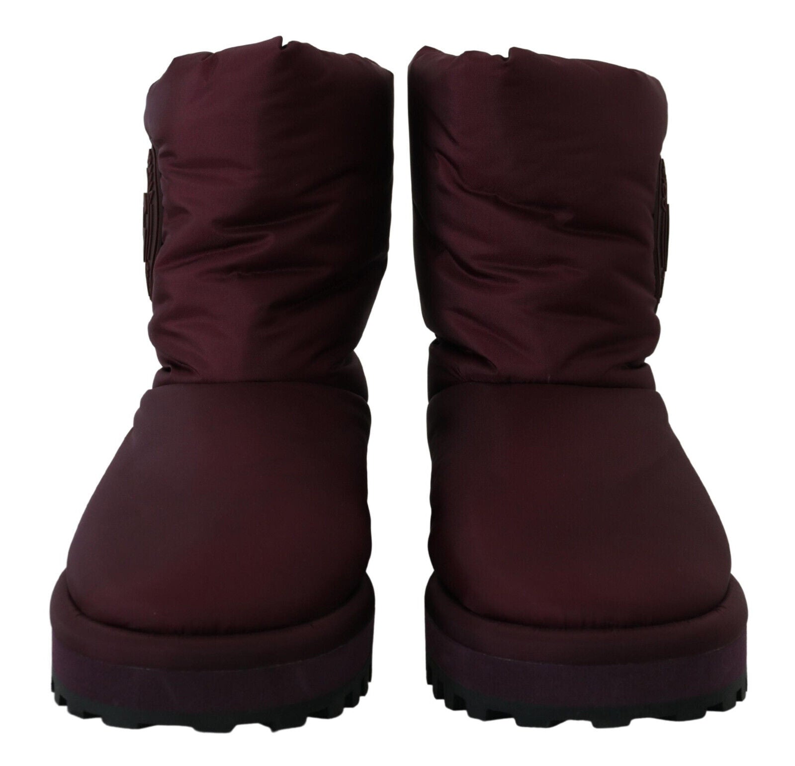 Dolce & Gabbana Bordeaux Nylon Boots Padded Mid Men's Shoes