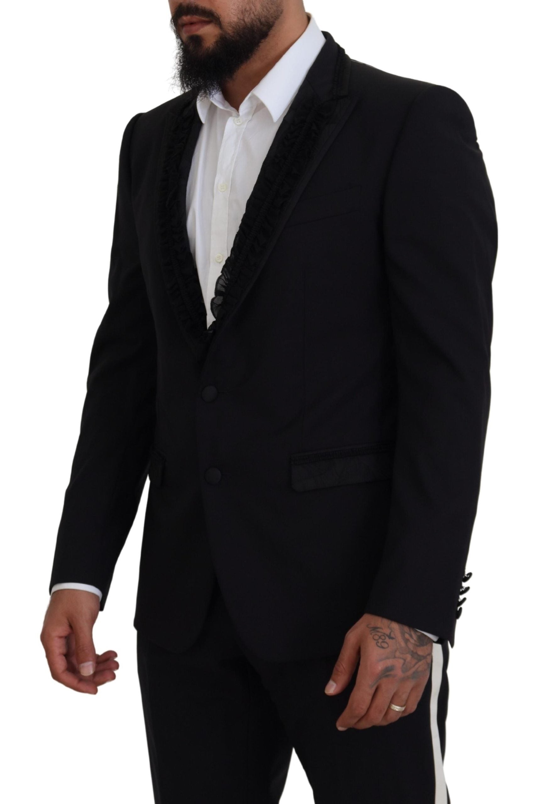 Dolce & Gabbana Black MARTINI Slim Fit Jacket Men's Blazer