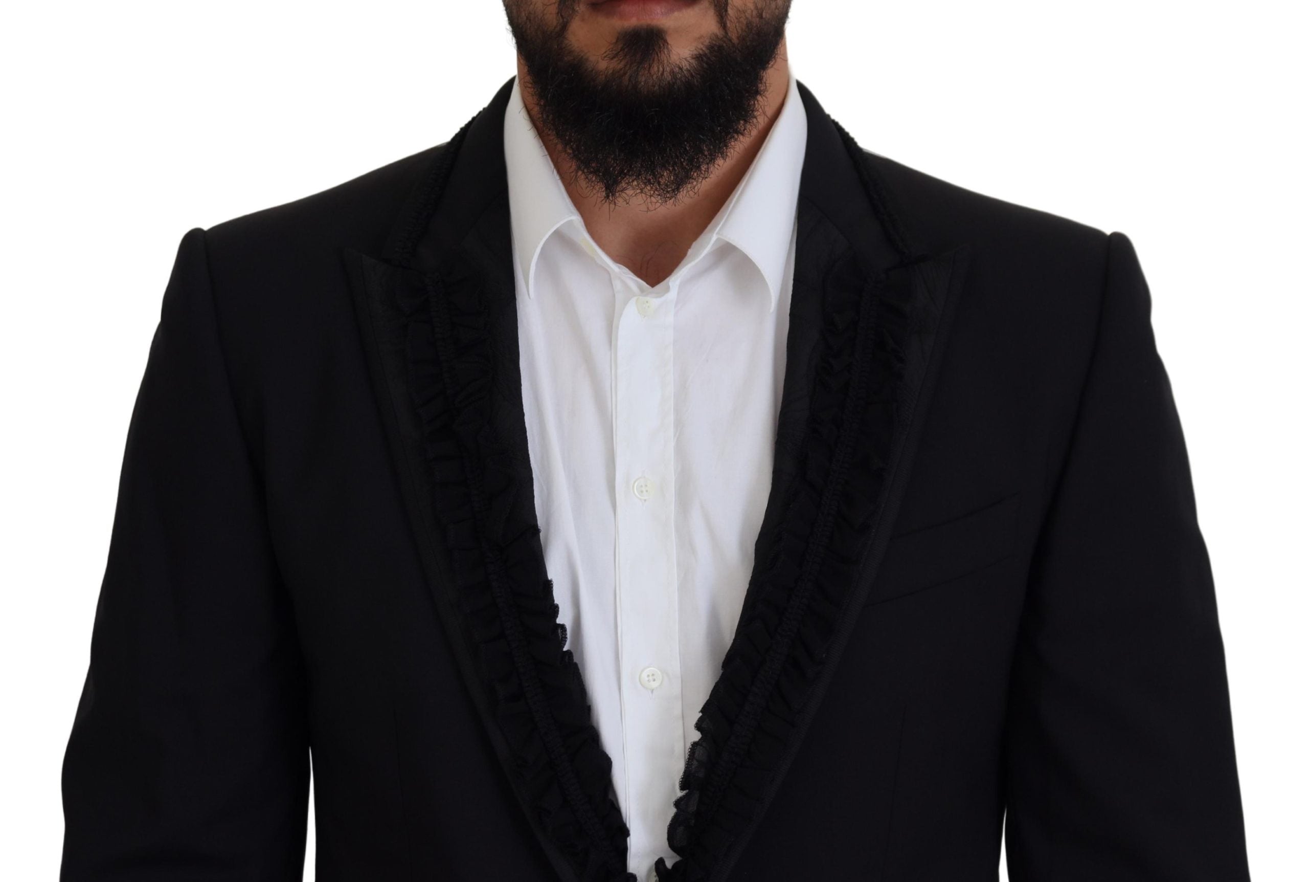 Dolce & Gabbana Black MARTINI Slim Fit Jacket Men's Blazer