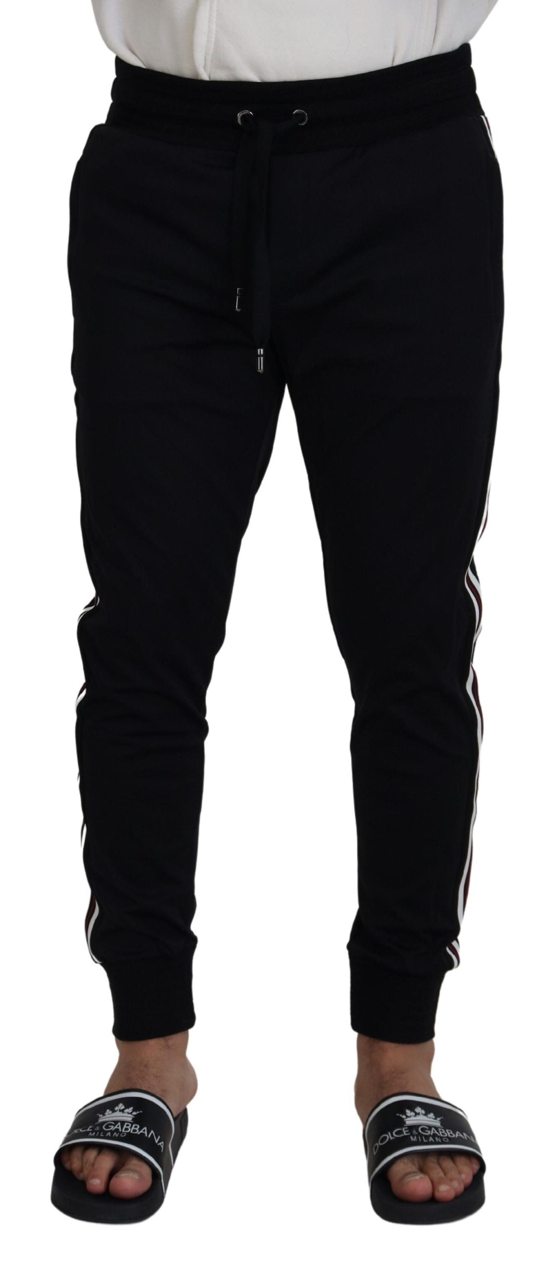 Dolce & Gabbana Chic Black Cotton Designer Men's Trousers