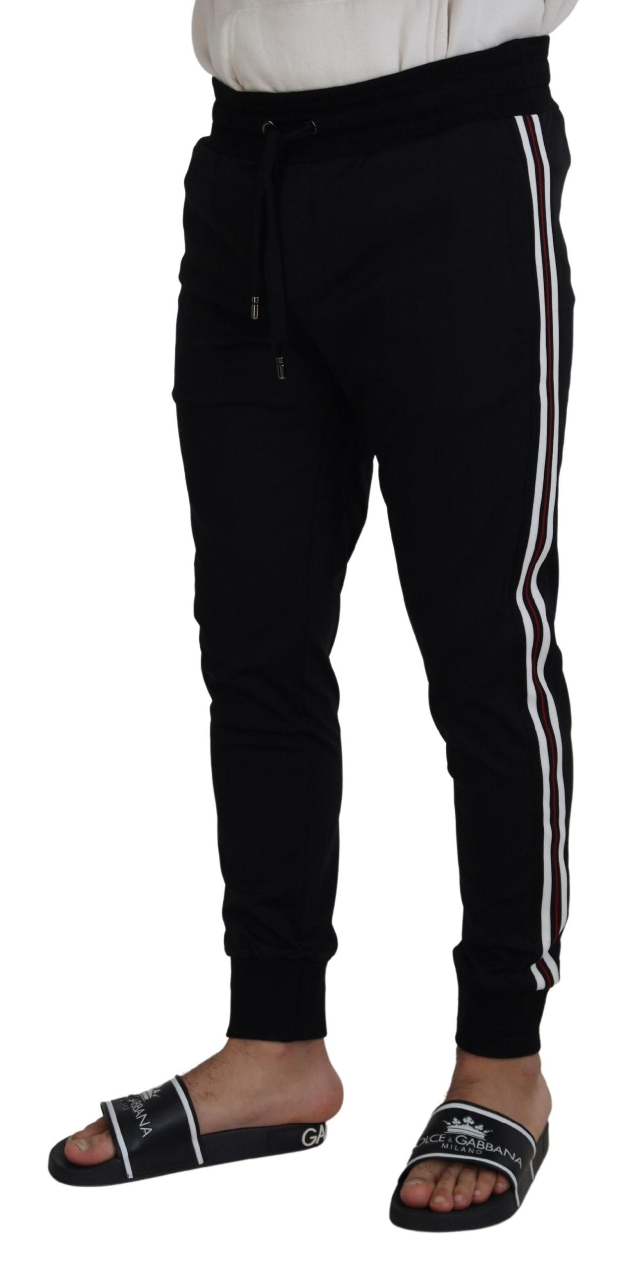 Dolce & Gabbana Black DG Print Mens Jogger Men's Pants