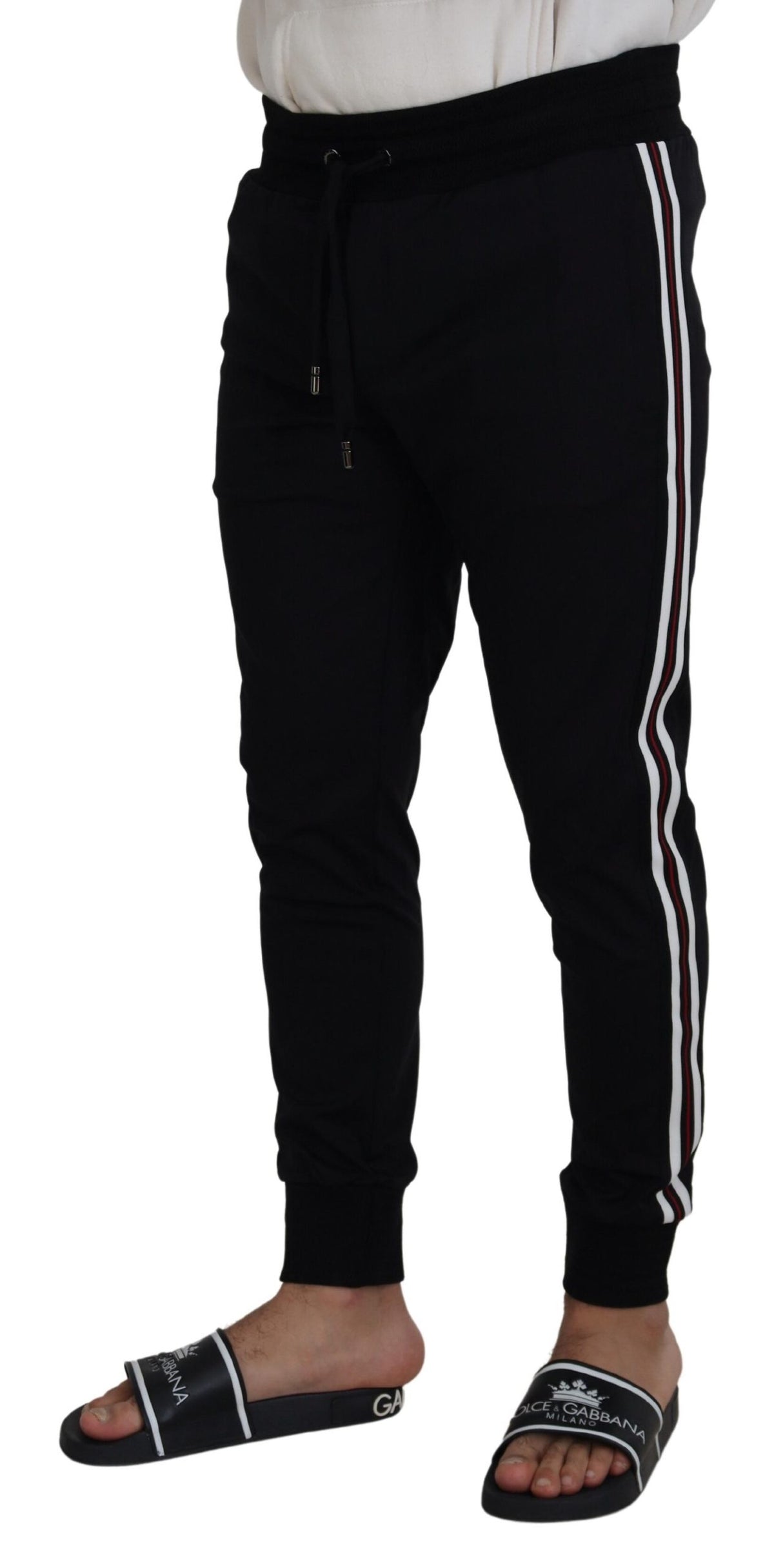 Dolce & Gabbana Black DG Print Mens Jogger Men's Pants