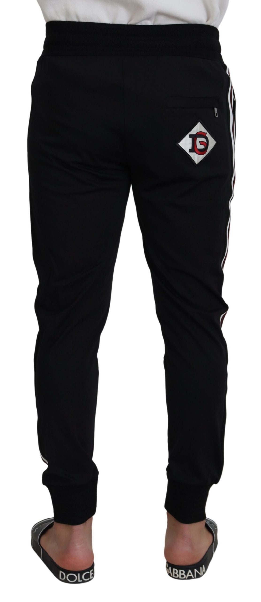 Dolce & Gabbana Black DG Print Mens Jogger Men's Pants