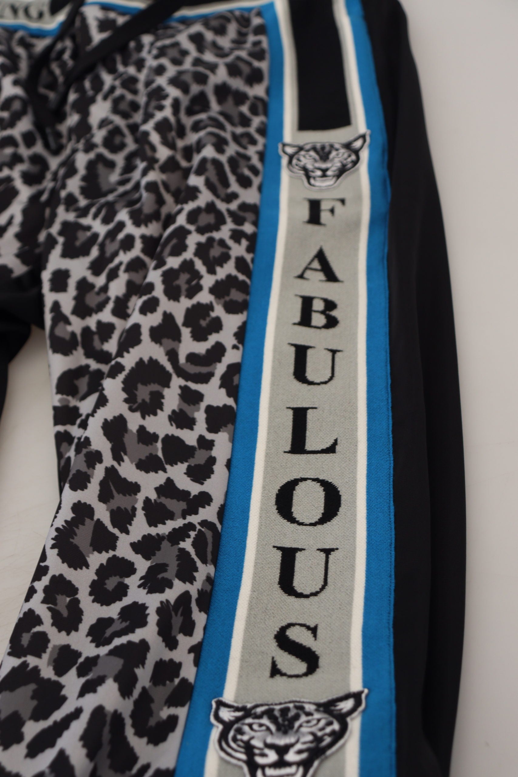 Dolce & Gabbana Multicolor DG King Leopard Print Jogger Men's Pants