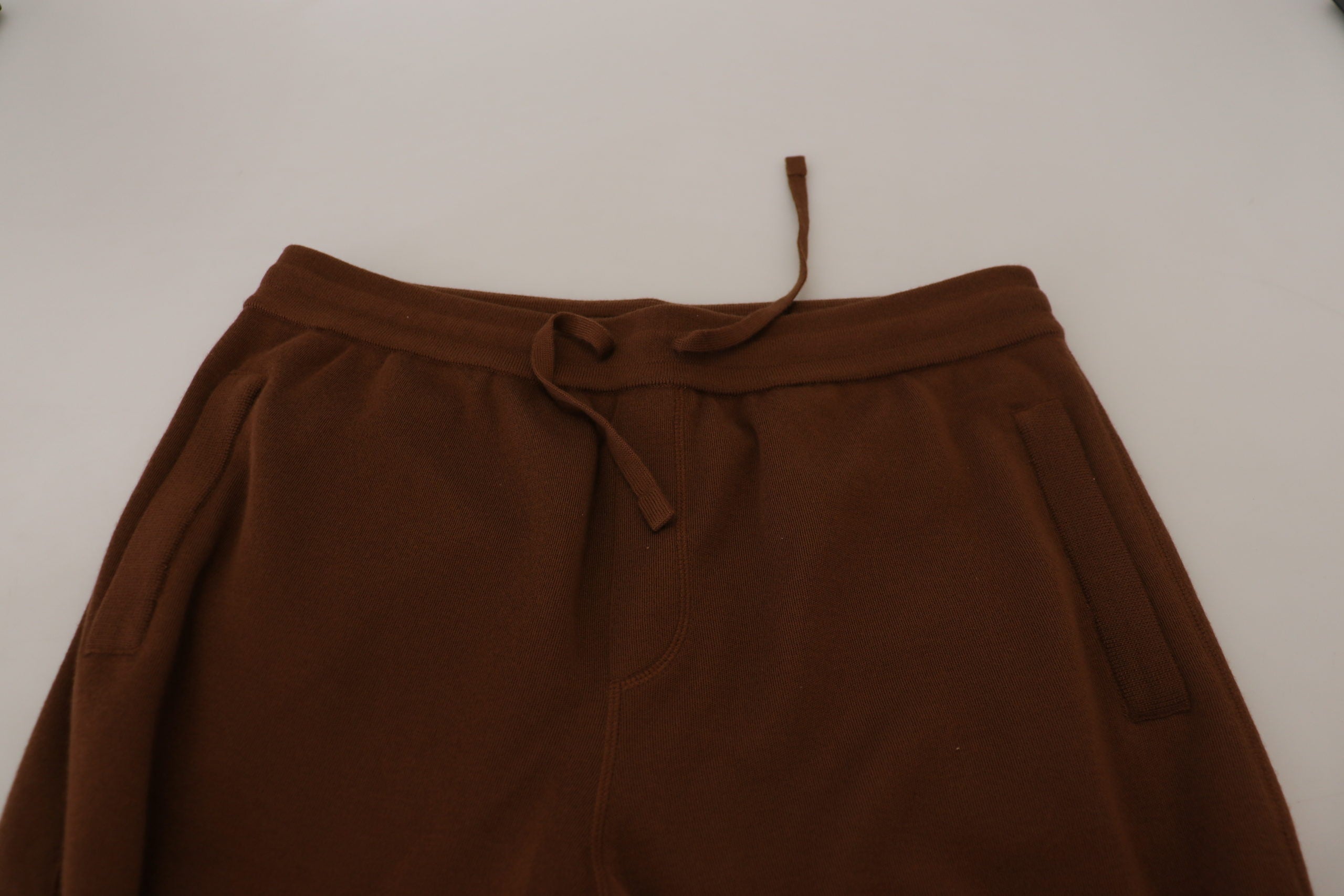 Dolce & Gabbana Elegant Brown Cashmere Jogger Men's Pants