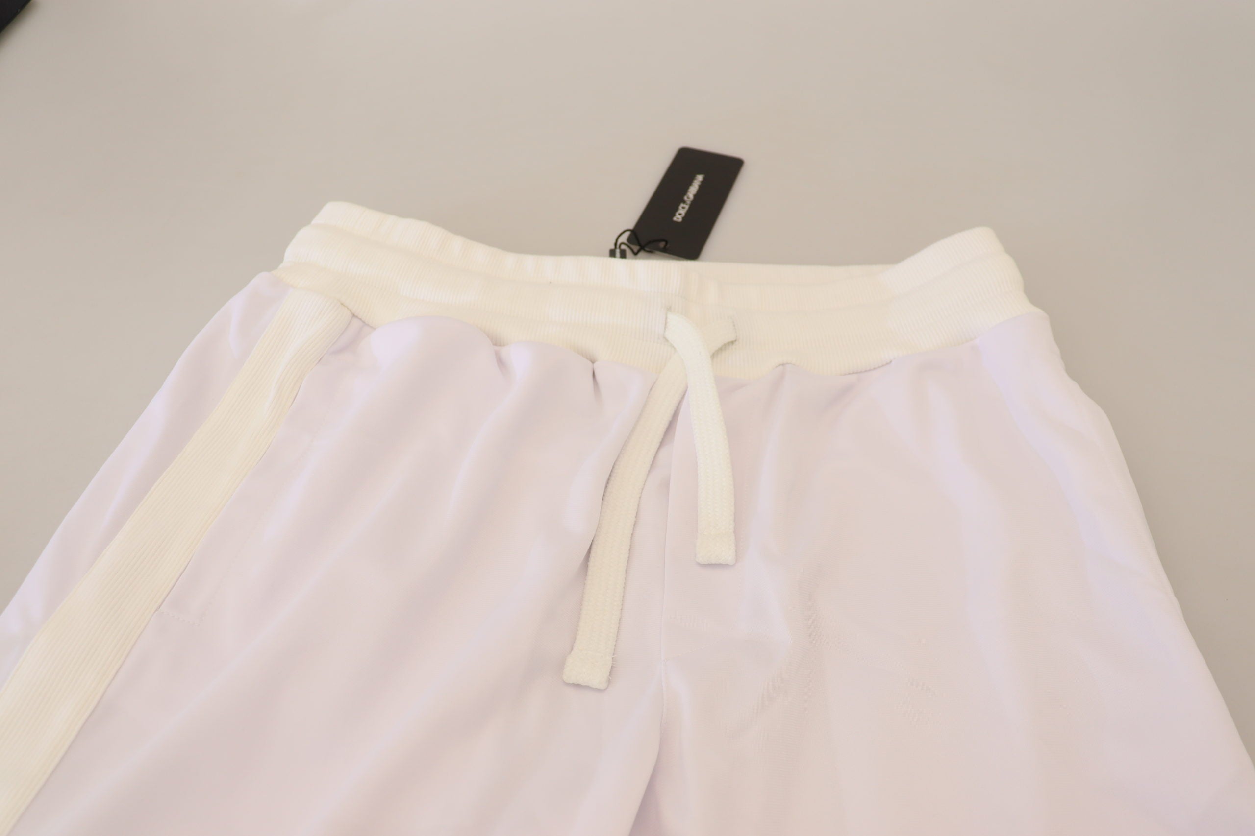 Dolce & Gabbana Elegant White Jogger Pants for Sophisticated Men's Comfort
