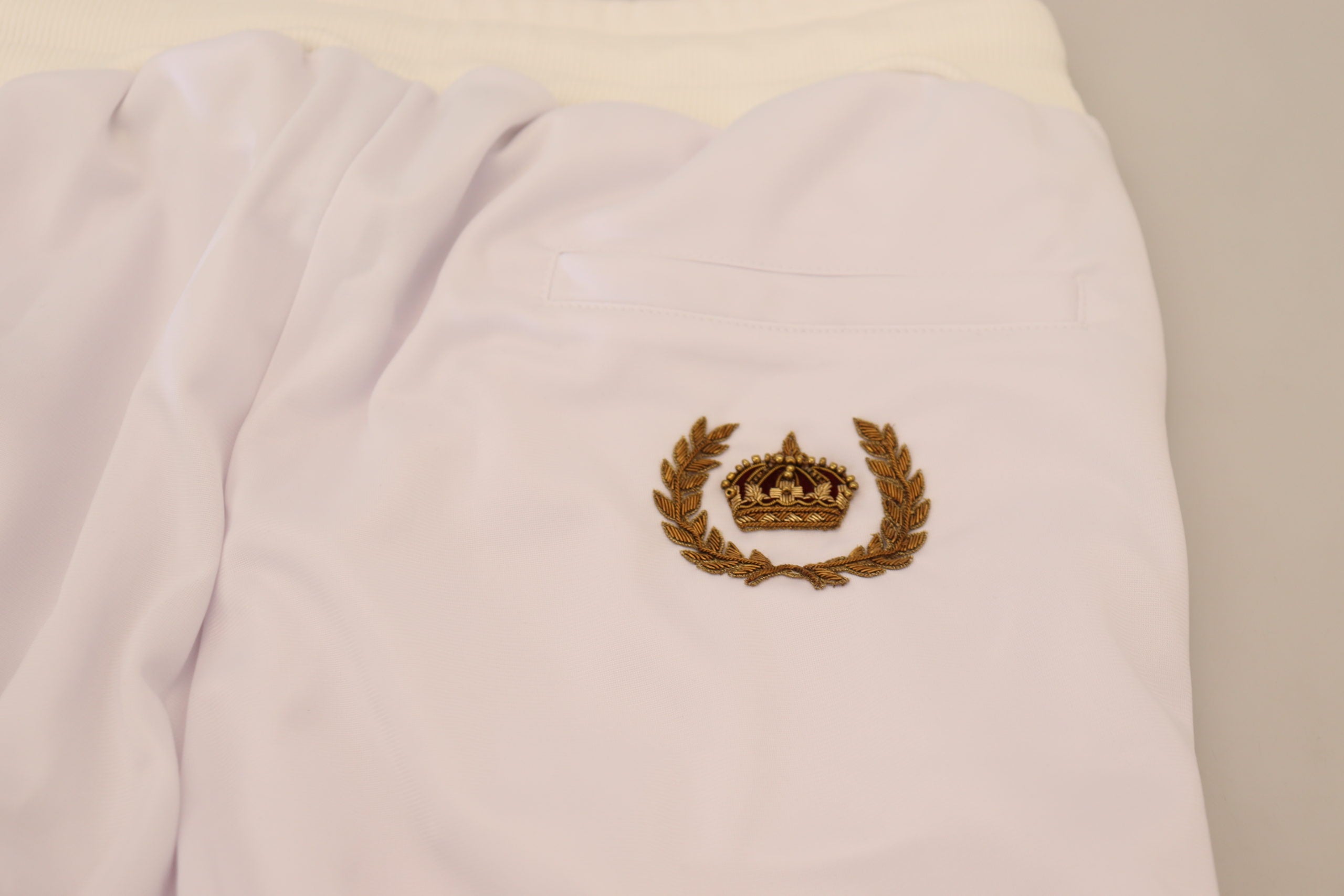 Dolce & Gabbana Elegant White Jogger Pants for Sophisticated Men's Comfort