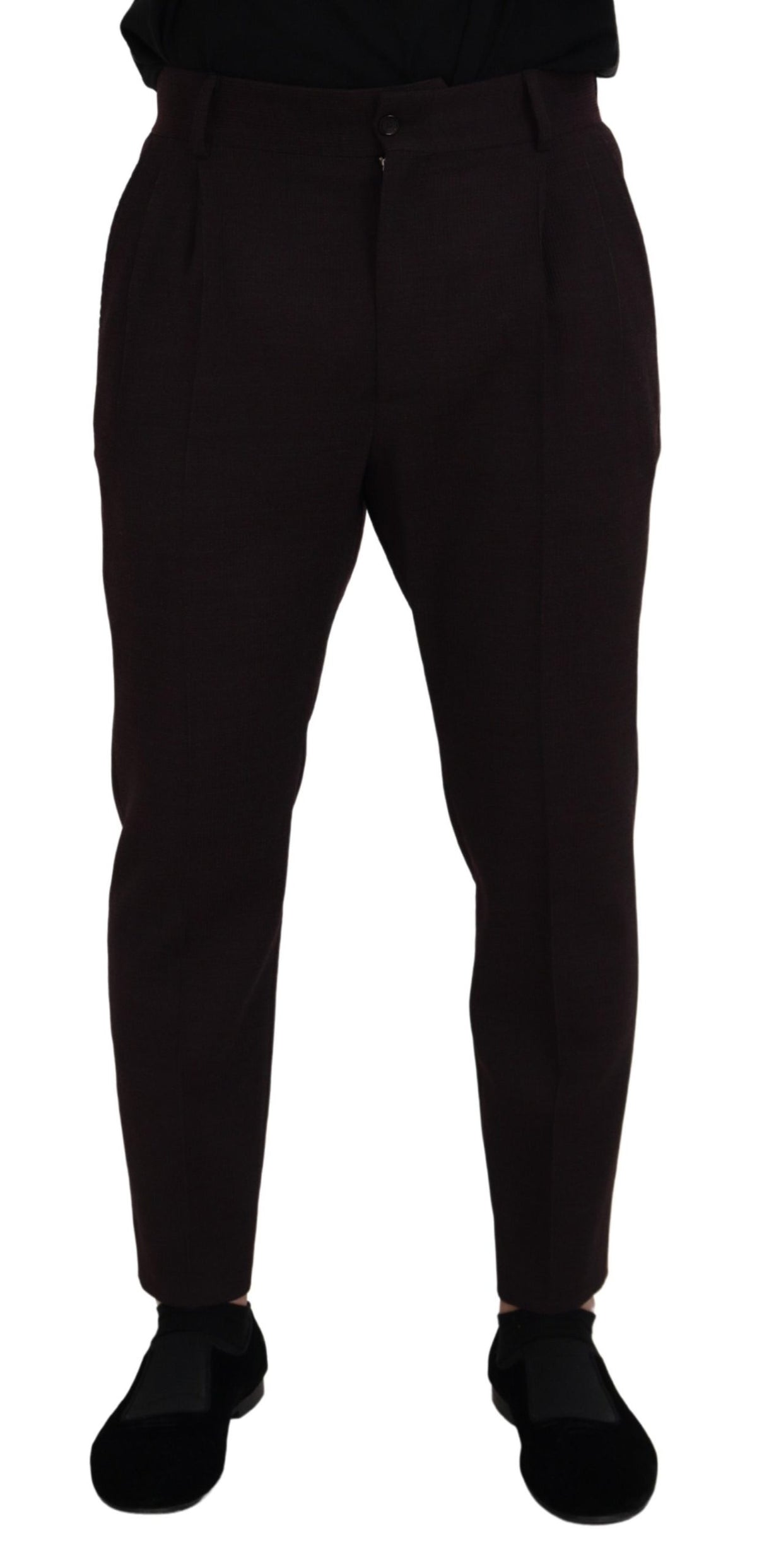 Dolce & Gabbana Brown Cotton Chino Men Men's Pants