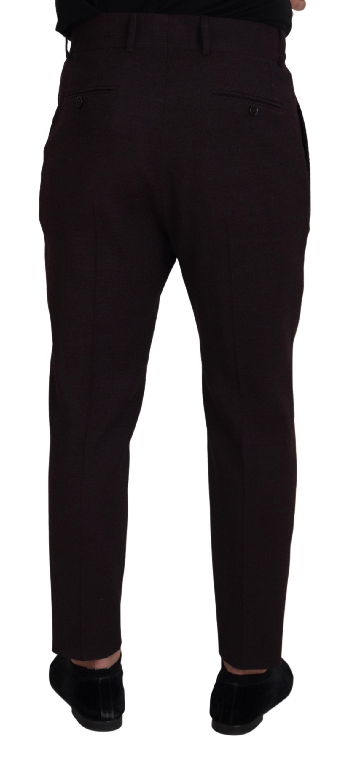 Dolce & Gabbana Elegant Brown Cotton Blend Men's Trousers