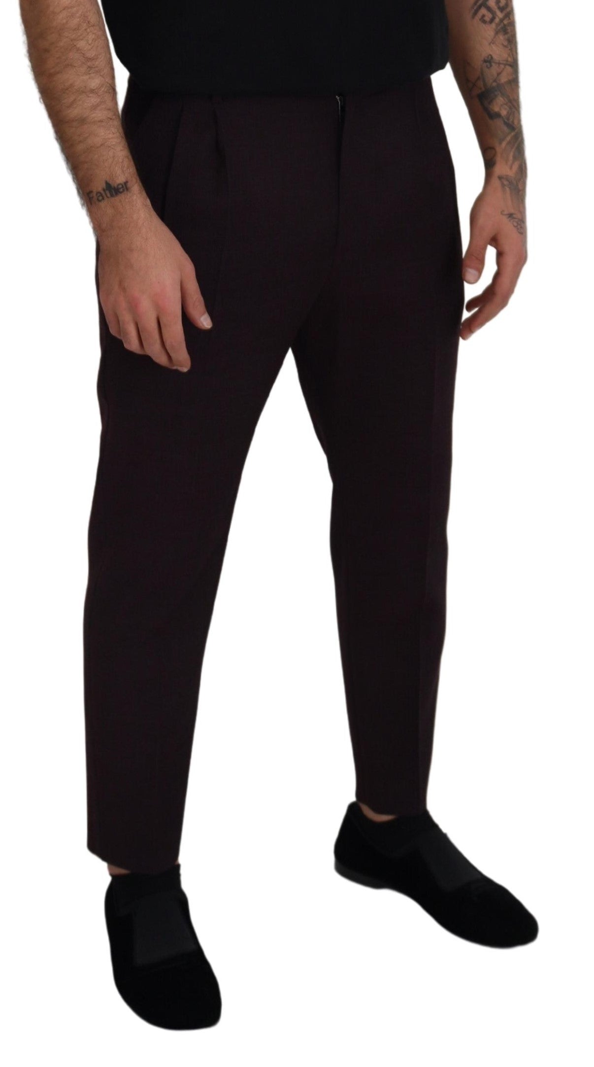 Dolce & Gabbana Elegant Brown Cotton Blend Men's Trousers