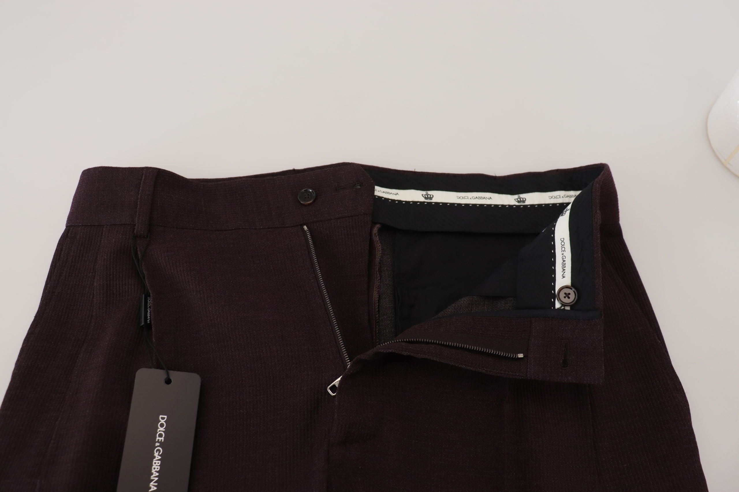 Dolce & Gabbana Elegant Brown Cotton Blend Men's Trousers